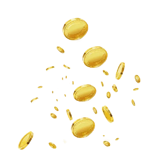 DragonSlots gold coin shower graphic for payouts