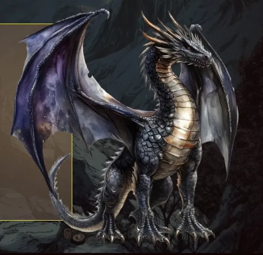 Black dragon artwork from the DragonSlots first deposit bonus
