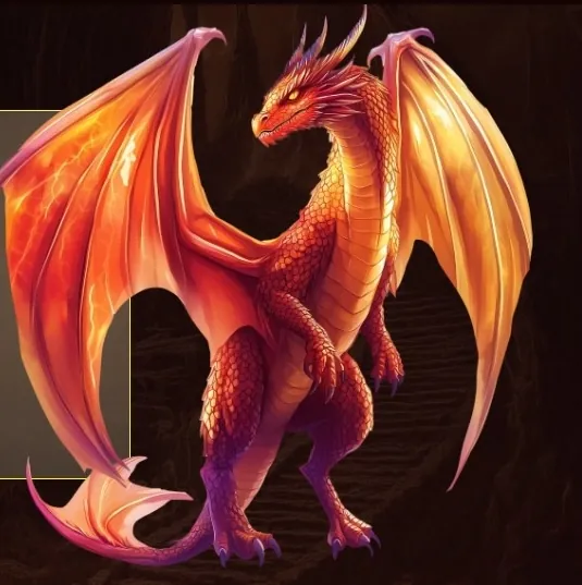 Fire dragon artwork from the DragonSlots second deposit bonus